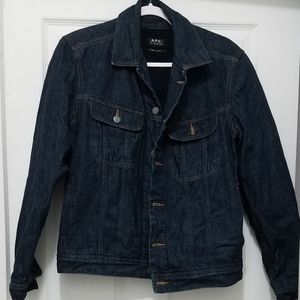 A.P.C. faux sherpa lined denim jacket